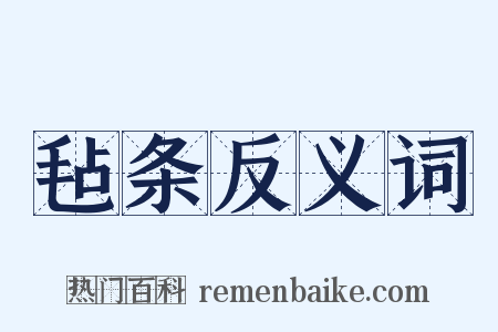 毡条反义词是什么意思的图片